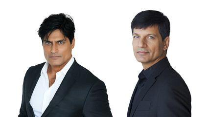 portrait of two Indian handsome men