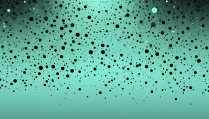 Obraz premium Gradient Teal Background with Floating Black and Dark Gray Circles in Minimalist Style