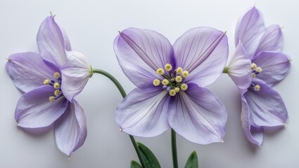 Fototapeta premium Delphinium flower isolated on a blank background.