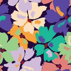 Colourful floral patten in vector