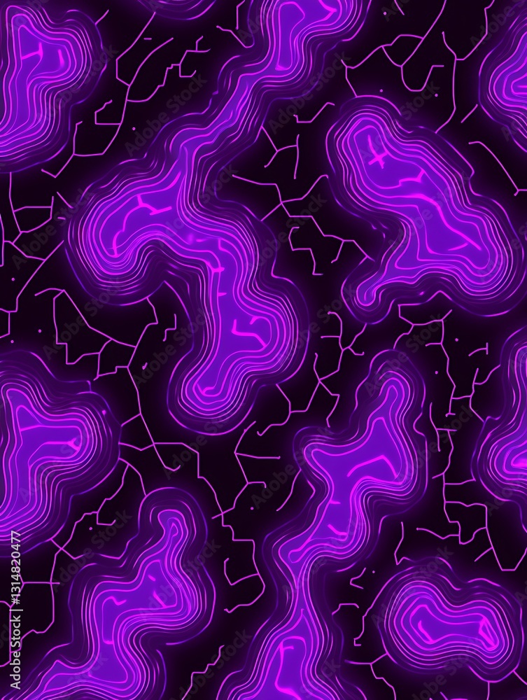 Poster abstract seamless pattern with ultraviolet gradient shapes and lines design