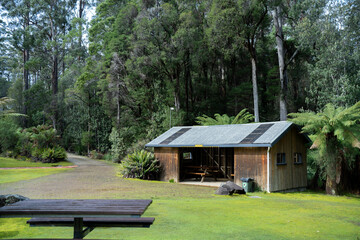 park bench in a national park