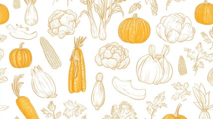 Autumn Harvest: A Bountiful Collection of Fall Vegetables and Pumpkins