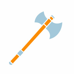 Battle Axe Vector Illustration Icon.