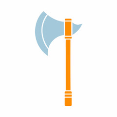 Battle Axe Vector Illustration Icon.