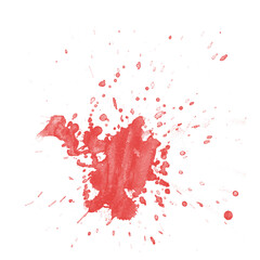Red Watercolor Splash – Abstract Paint Stain on Transparent Background. Perfect for graphic design, posters, banners, branding, and modern digital art. Isolated on a transparent background 