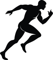 Running Men Silhouette Vector File