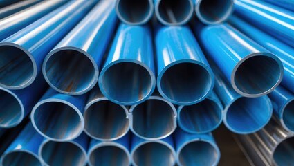 Steel background, steel construction, construction pipes for building, collection of ribbed steel.