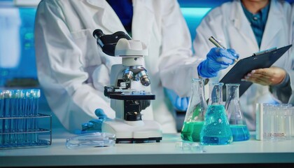 Detailed illustration of regulatory process for cosmetics in the United States focusing on laboratory analysis and safety standards