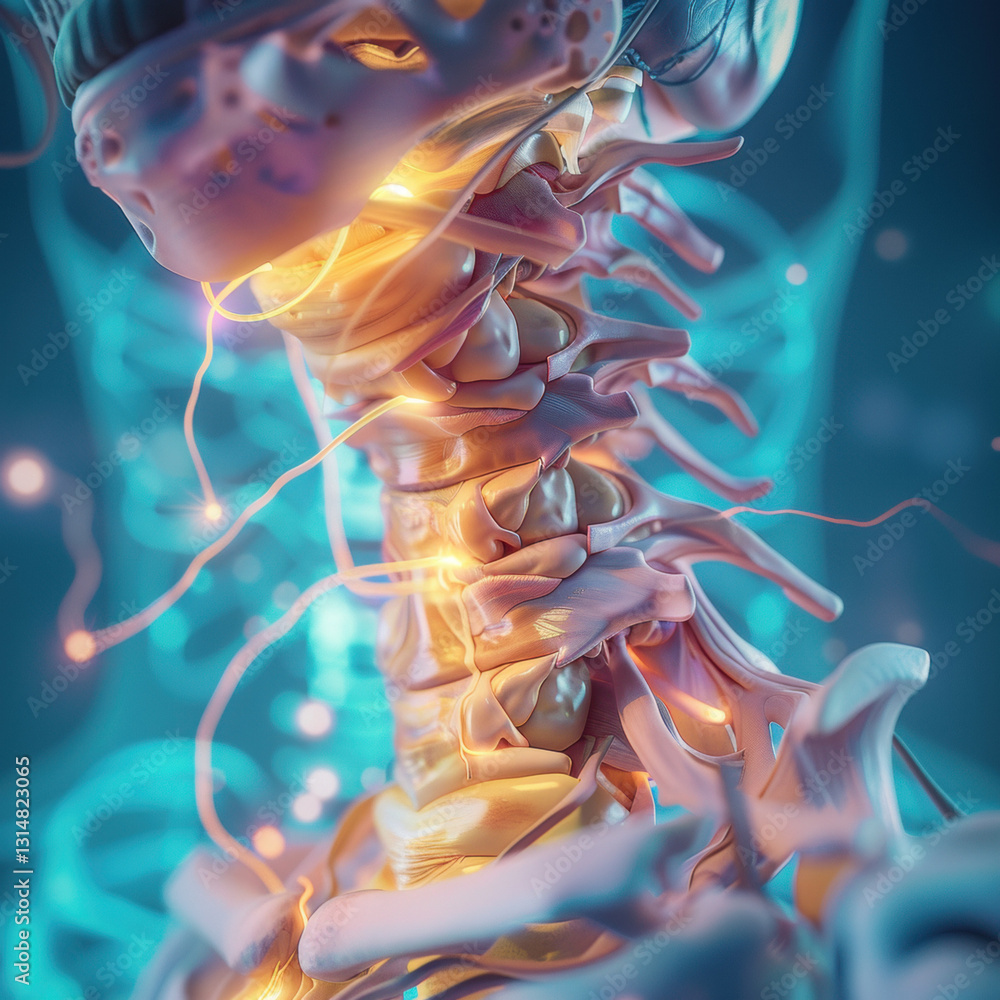 Poster a dynamic abstract design of a jellyfish with blue tones and bubbles, featuring flowing energy and s