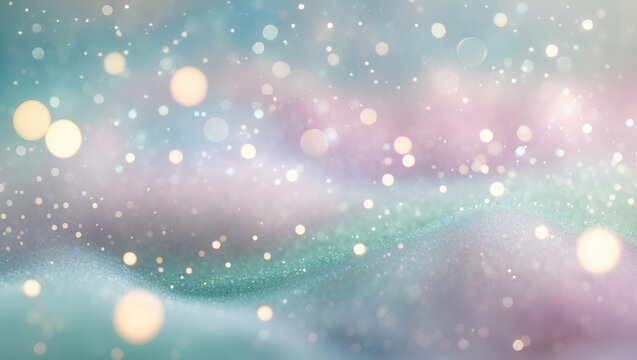 Pastel colored abstract banner featuring sparkling lights in a cosmic field with ample copy space for personalized text and design.