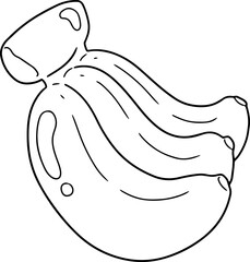 banana doodle outline