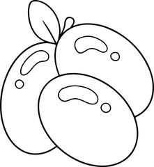 olive doodle outline