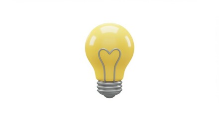 Illuminating ideas: A 3D-rendered yellow lightbulb.