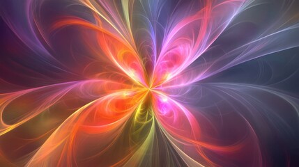 Abstract Colorful Flower Burst