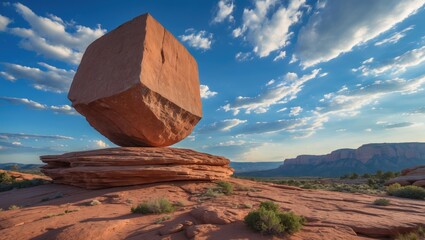 The Leaning Rock, Balanced Rock. The Garden of the Gods