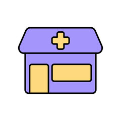 Icon a pharmacy, isolated against a clean background.