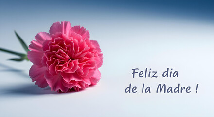 Happy mothers day with pink flowers in Spanish language