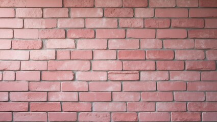 Fototapeta premium Empty pink brick wall texture background in the bedroom. Interior made of brickwork and stonework, featuring an old, clean, uneven abstract design of weathered concrete, serving as horizontal archi...