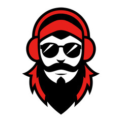 skull with red ribbon