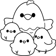 chicken animal doodle
