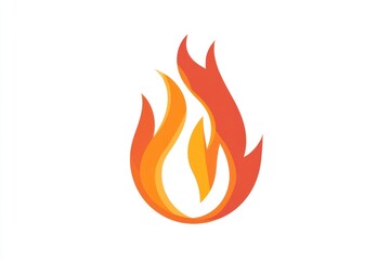 Fiery flame design, abstract background, graphic design element, website icon
