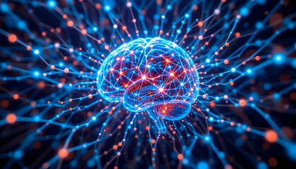 Bright blue fractal light patterns glow with star-like energy on a textured abstract backdrop