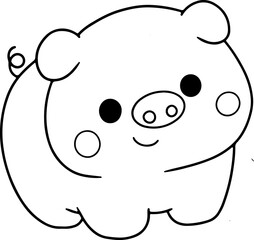 pig animal doodle