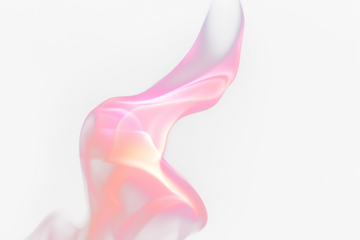Abstract pink and purple smoke swirl on Transparent background.