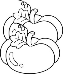 pumpkin vegetable doodle