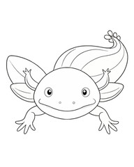 Axolotl coloring book far kids pages