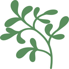 Leaf hand drawing on white paper. Illustration
