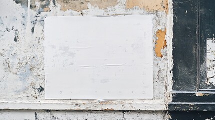 Naklejka premium White Empty Poster for Textured Background Use