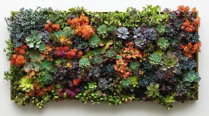Naklejka premium Colorful Succulent Wall Art Display