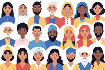 Diverse Characters Illustration: A colorful illustration featuring diverse characters, emphasizing inclusion and unity.