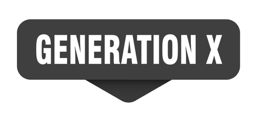 generation x sticker. generation x sign on transparent background