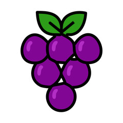 Loganberry icon. Vector illustration of a bunch of loganberries.