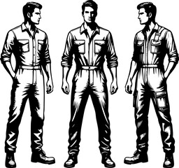 Jumpsuit Technical fashion vector And illustration