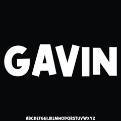 Modern minimalist sans serif alphabet display font vector for branding design