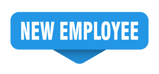 new employee sticker. new employee sign on transparent background