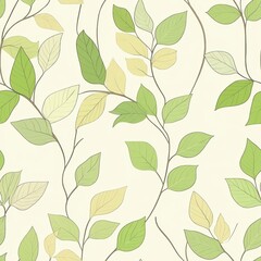 Repetitive seamless pattern of leaf foliage for fabric design.