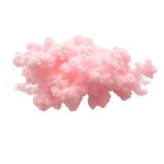 A beautiful pink cloud isolated on transparent background