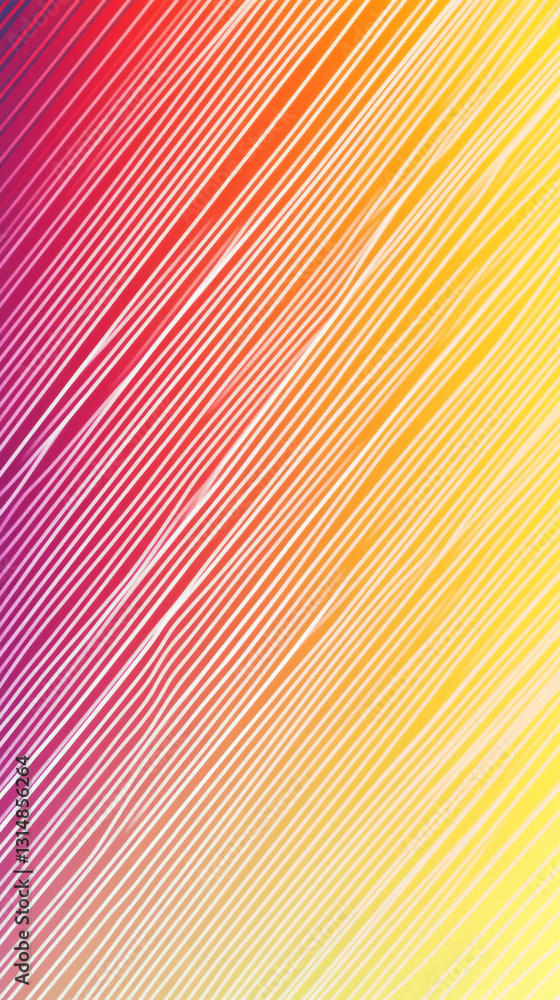 Poster Abstract background with diagonal lines in gradient of red, orange, and yellow hues, creating a vibrant and dynamic visual effect, suitable for various design applications