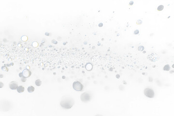 Sparkling silver particles on Transparent background.