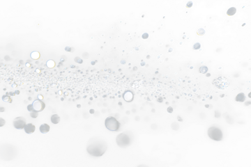 Sparkling silver particles on Transparent background.
