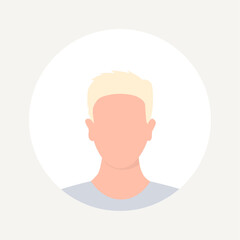Vector flat illustration. Avatar, user profile, person icon, profile picture. Suitable for social media profiles, icons, splash screens and as a template.