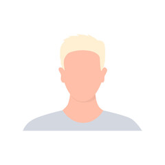 Vector flat illustration. Avatar, user profile, person icon, profile picture. Suitable for social media profiles, icons, splash screens and as a template.