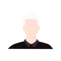 Vector flat illustration. Avatar, user profile, person icon, profile picture. Suitable for social media profiles, icons, splash screens and as a template.