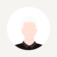 Vector flat illustration. Avatar, user profile, person icon, profile picture. Suitable for social media profiles, icons, splash screens and as a template.