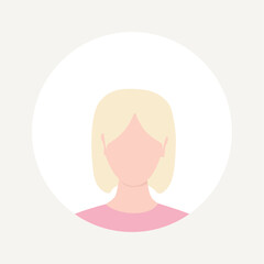 Vector flat illustration. Avatar, user profile, person icon, profile picture. Suitable for social media profiles, icons, splash screens and as a template.